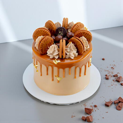 Торт Lotus Biscoff Bliss 1,5 кг | Speculoos Drip Delight – Дубай