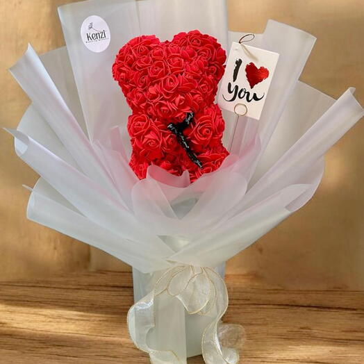 Rose Bear Bouquet