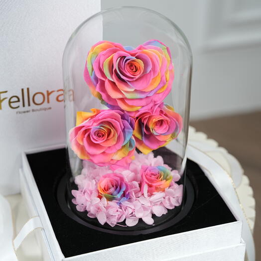 Fellora Premium Colorful Infinity Roses 7544