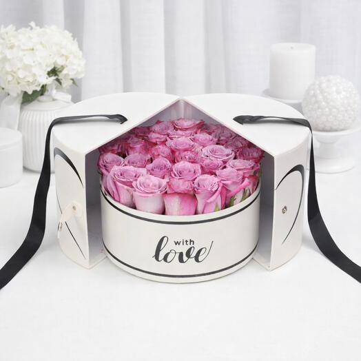 Enchanted Purple Roses Surprise Box