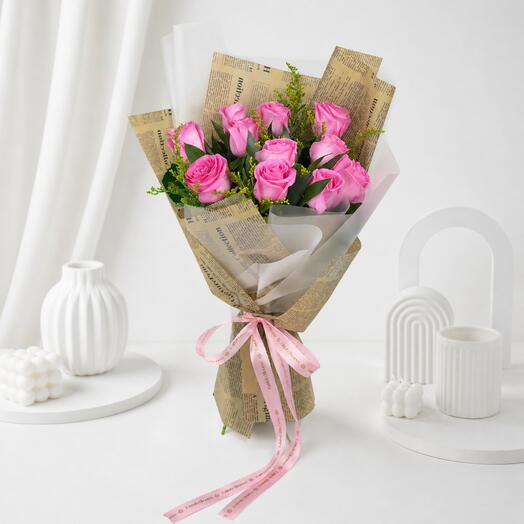Elegant 11 Pink Gratitude Bouquet