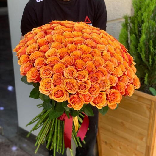 101 rosas naranjas