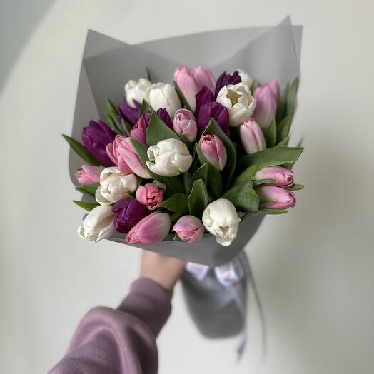 40 tulips mixed colour