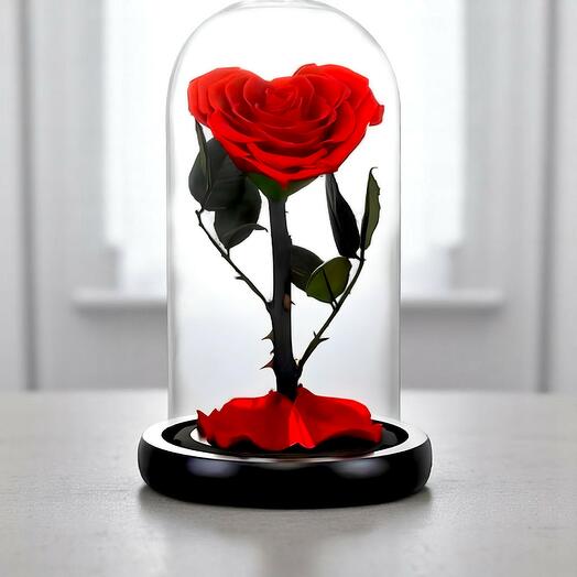 Red Heart Shape For Ever Rose