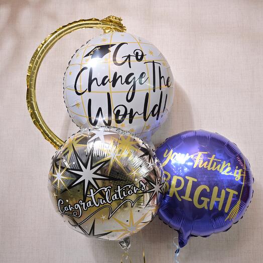 3-Piece Graduation Balloon Set - 3  6767