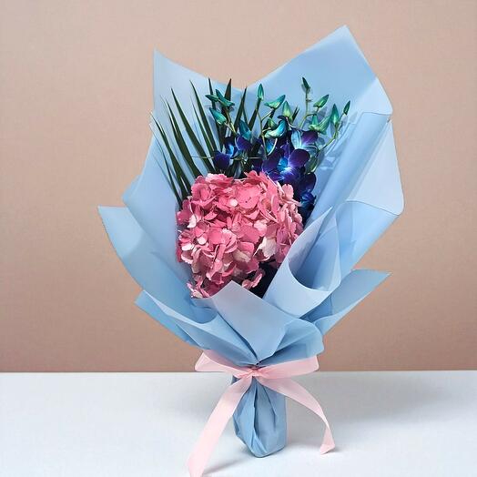 Hydrangea And Orchid Bouquet