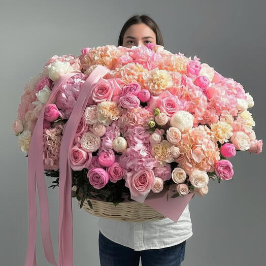 Роскошная цветочная корзина