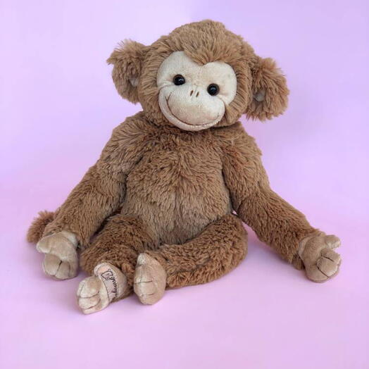 Peluche singe Denis moyenne, 40 cm