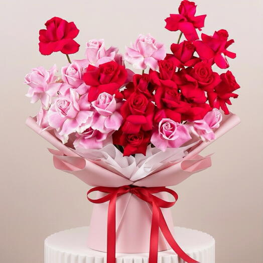 Boss Babe - Red and Pink Rose Luxury florist special edition