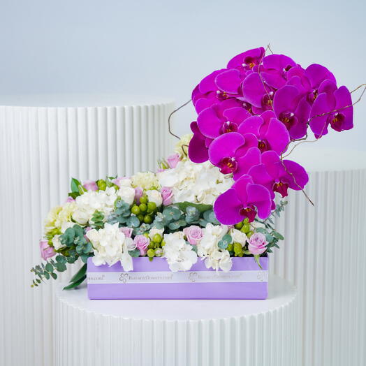 Pastel Flower in Purple Tray
