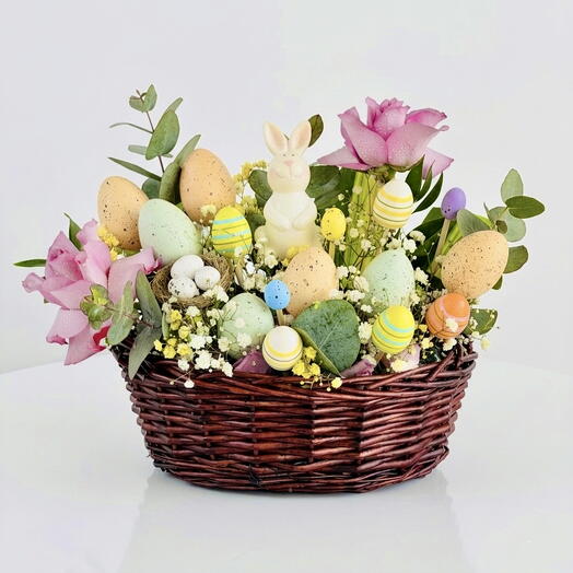 Easter Bunny Egg Nest Basket